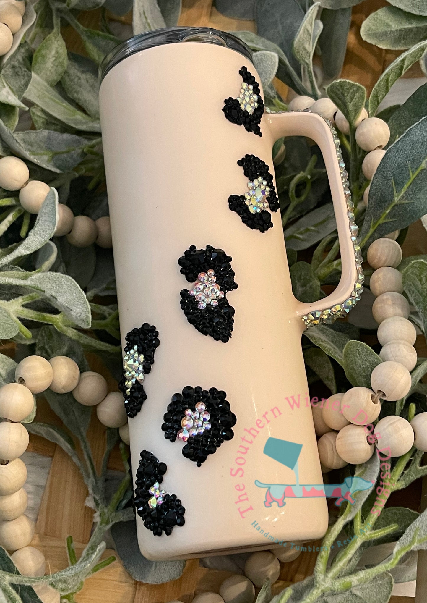 Matte Rhinestone Leopard