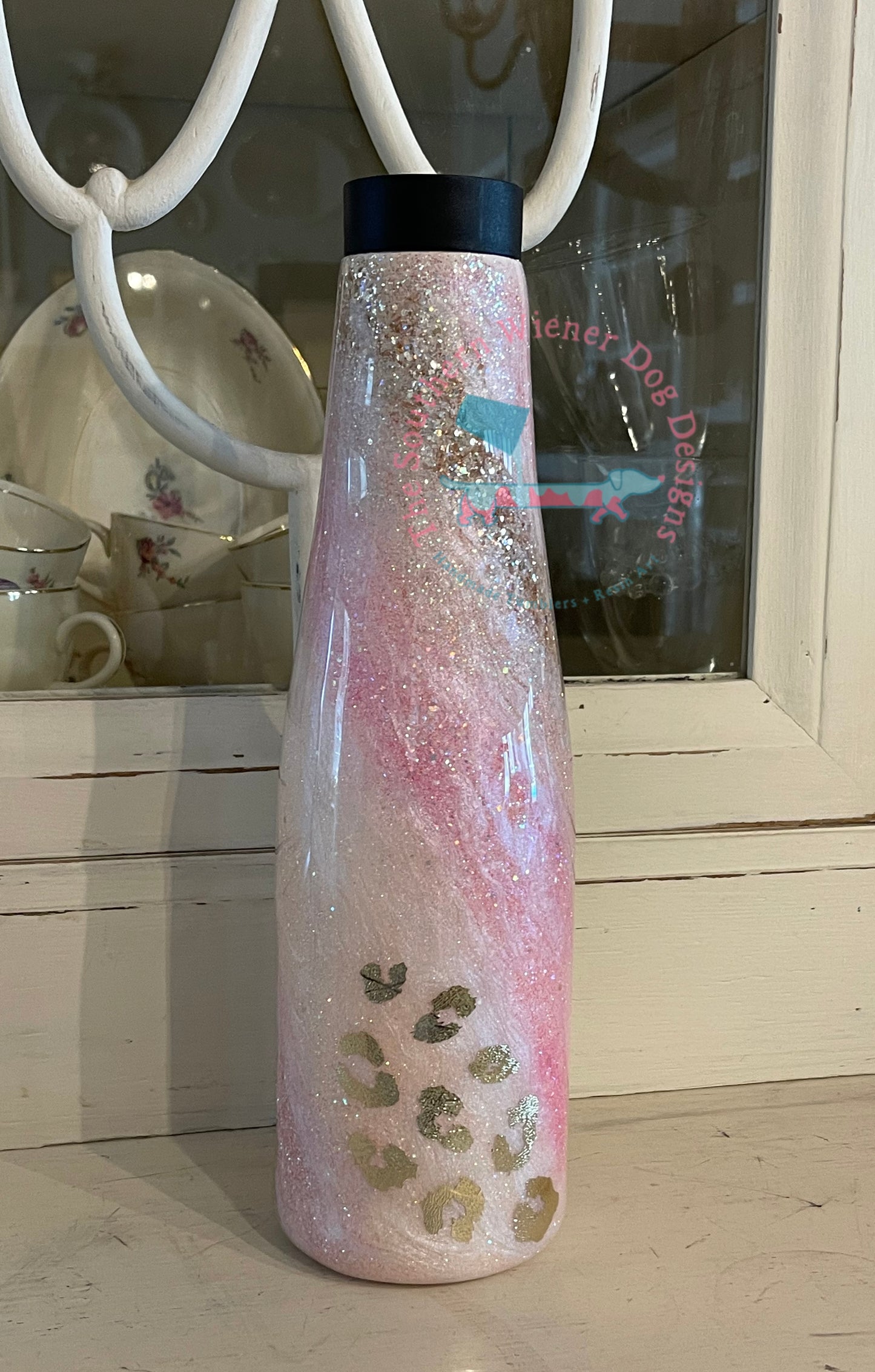 Pink swirl with leopard accents