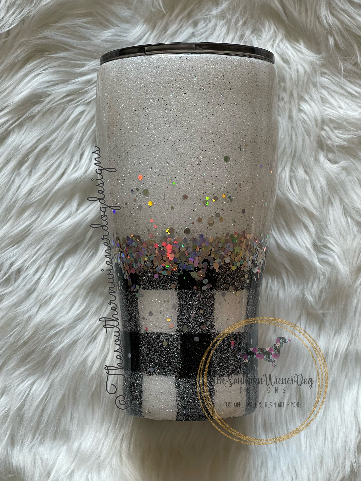 White Buffalo Plaid Ombre