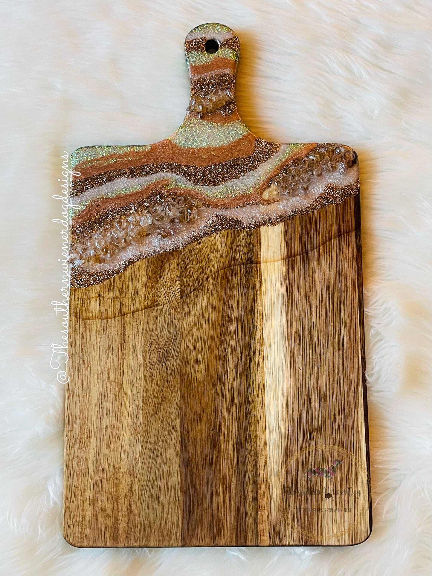 Bronze geode Charcuterie(Serving Board)
