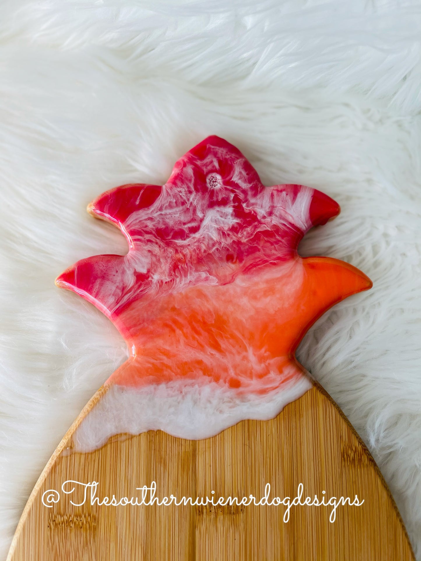 Custom Pineapple sunset beach cheese/charcuterie Board