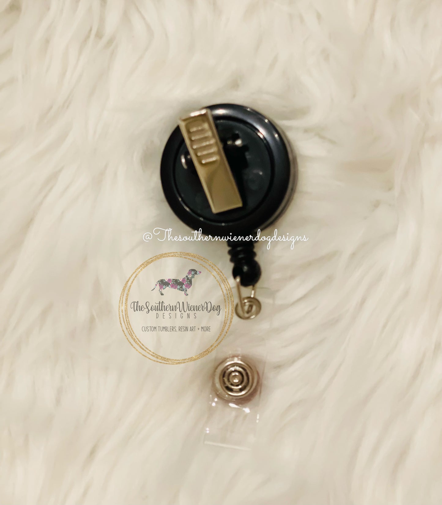 Rhinestone Mickey Head Badge Reel