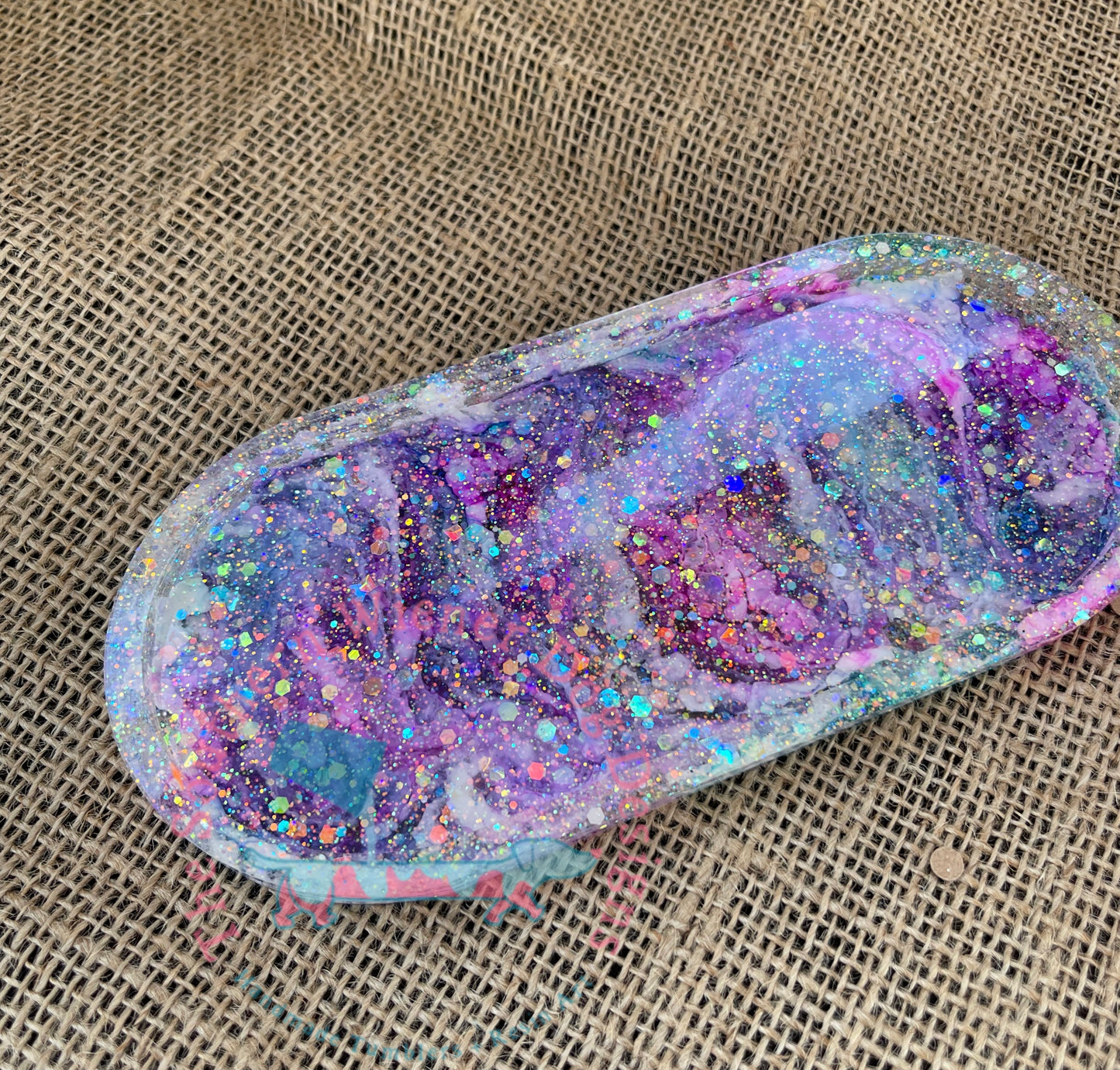 Purple swirl Jewelry tray