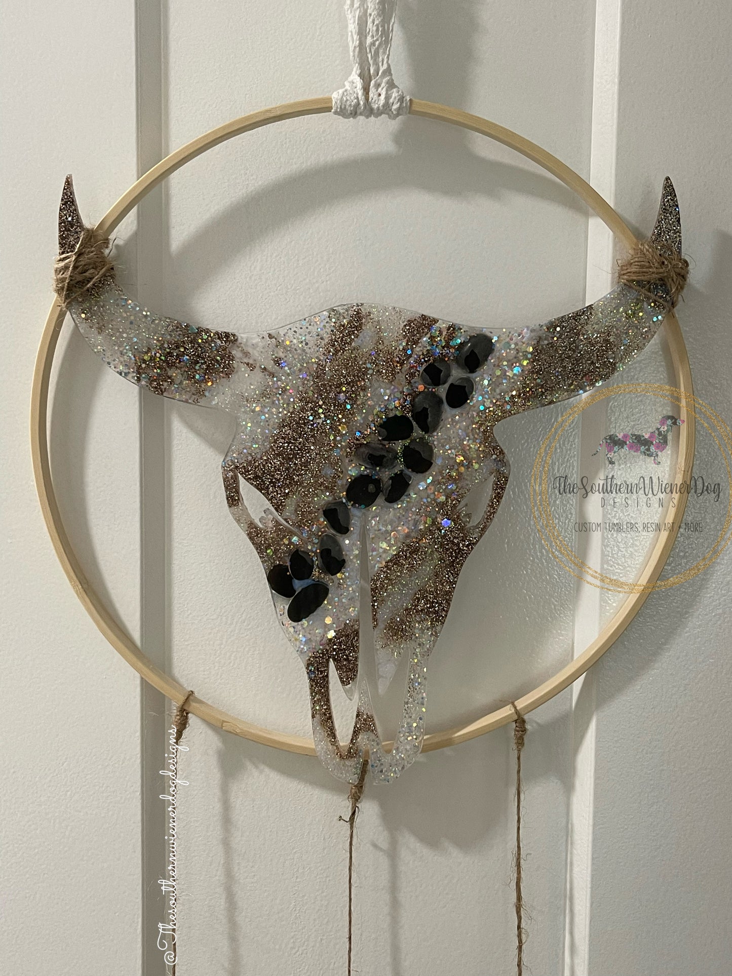 Sunflower Cow skull decor