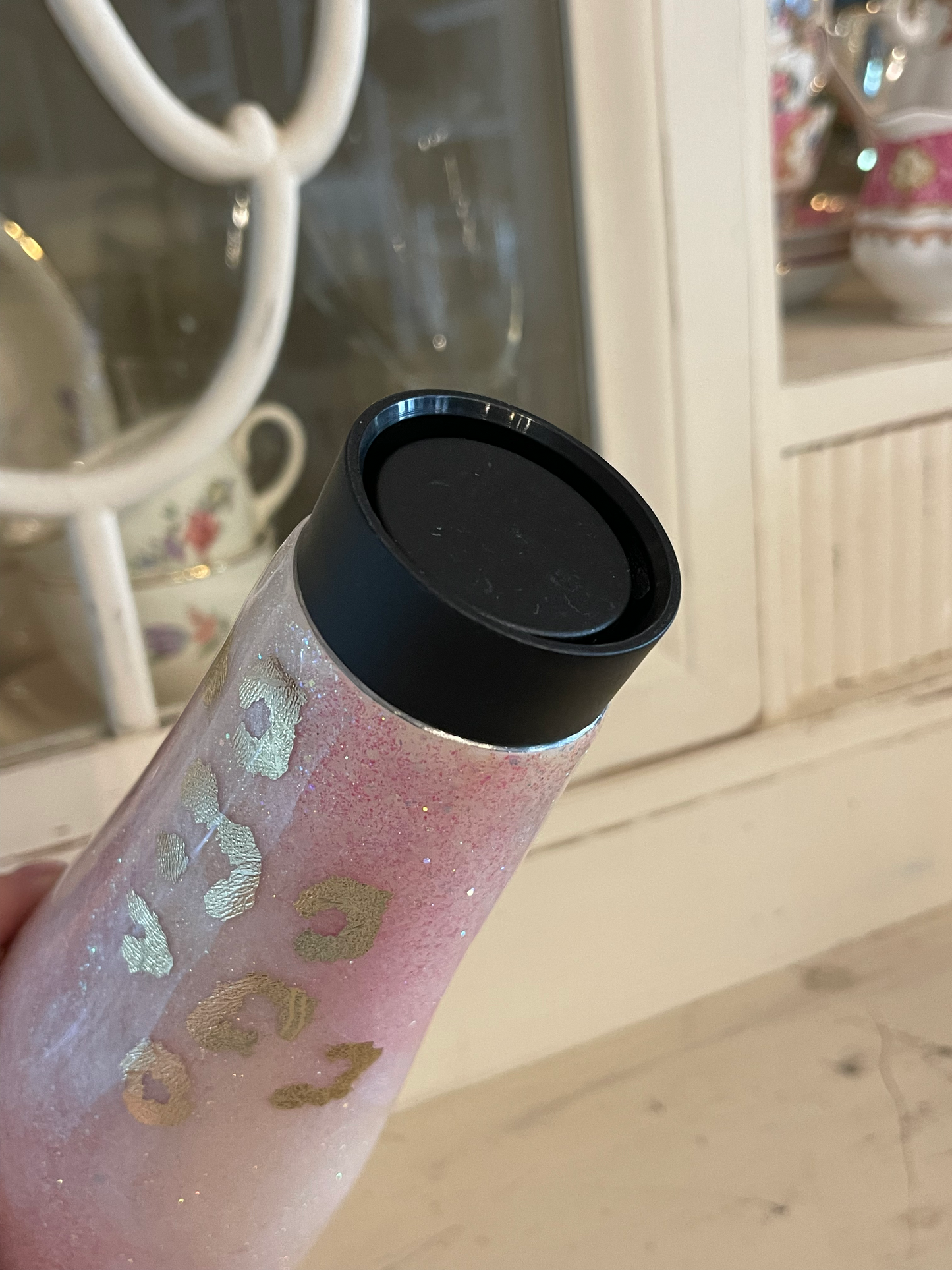 Pink swirl with leopard accents