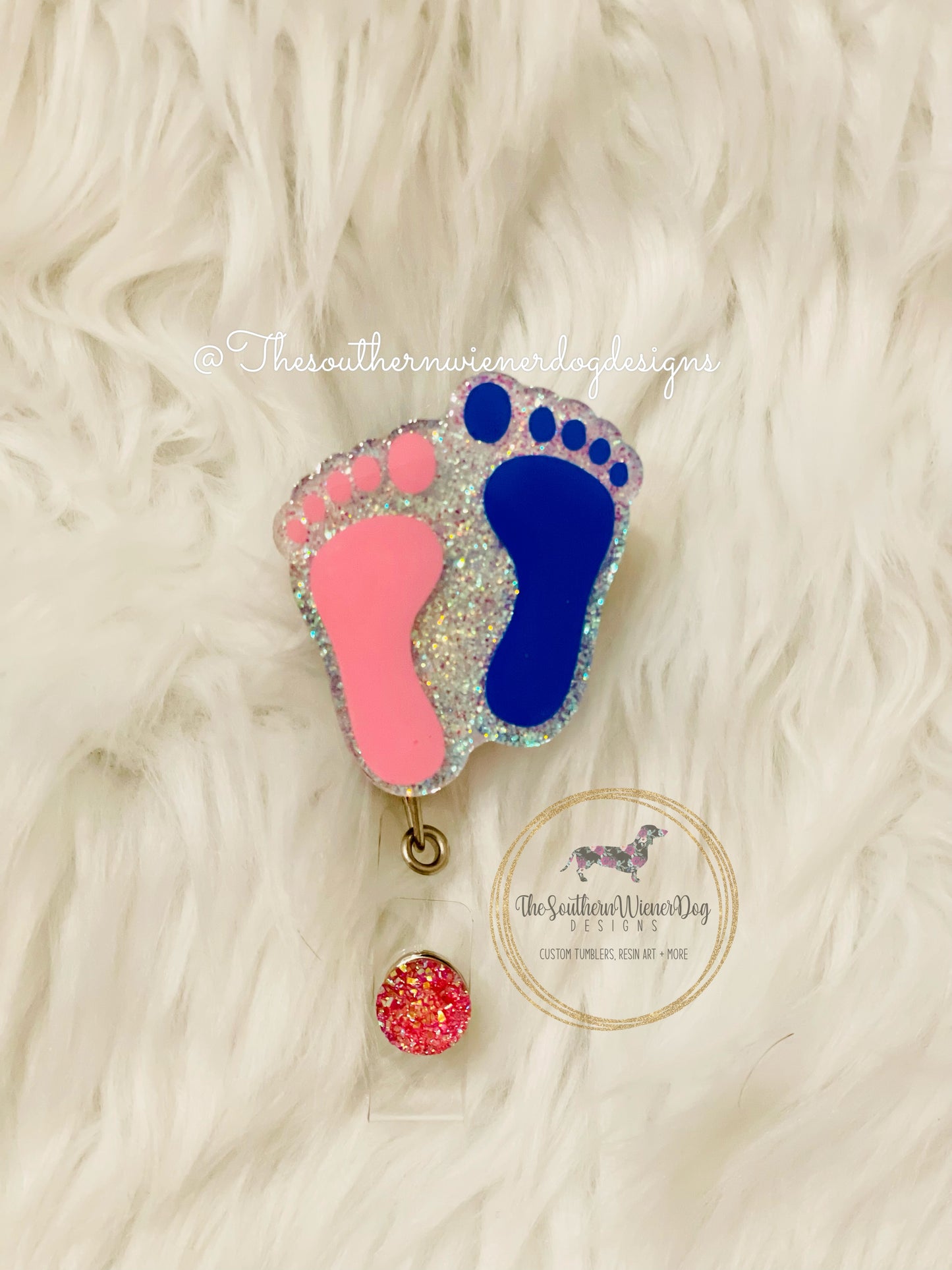 Baby Feet Badge Reel