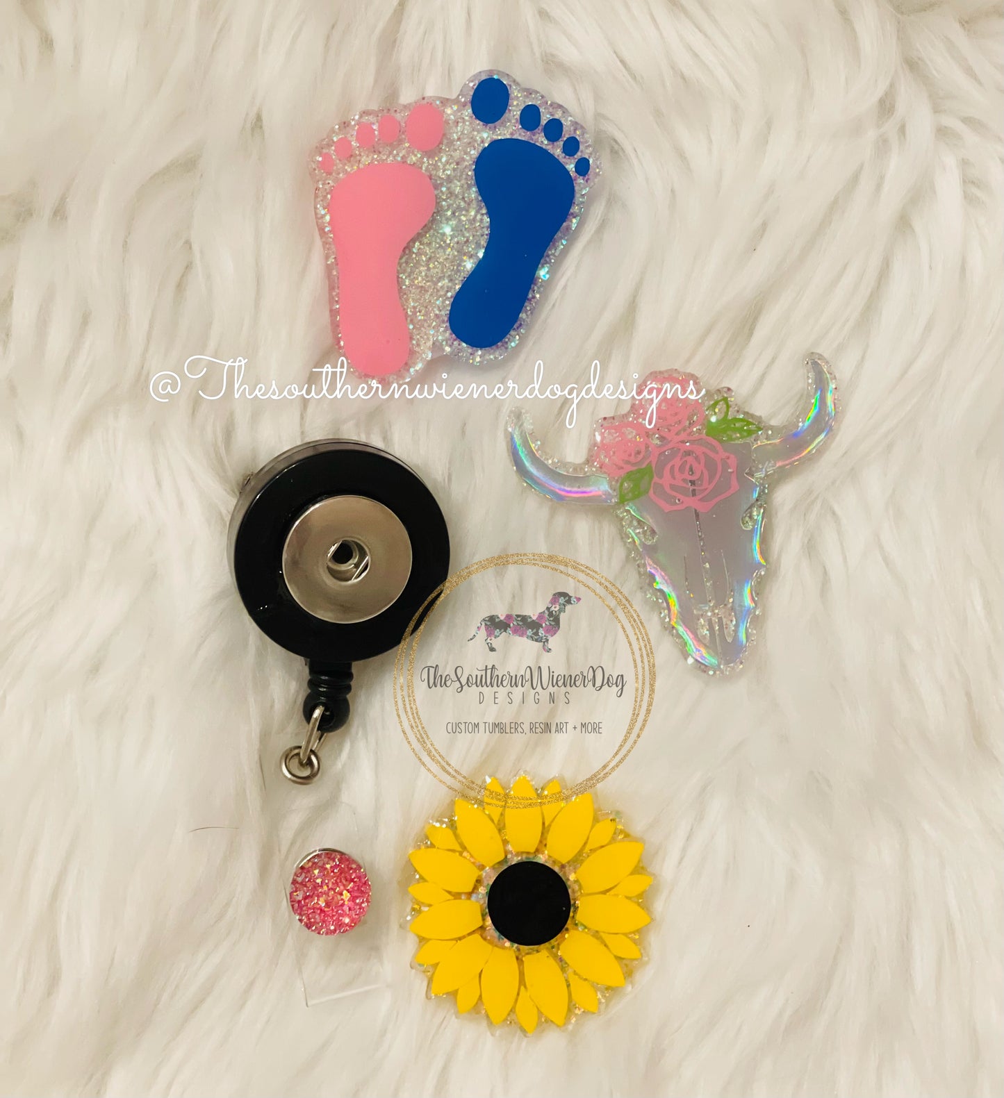 Baby Feet Badge Reel