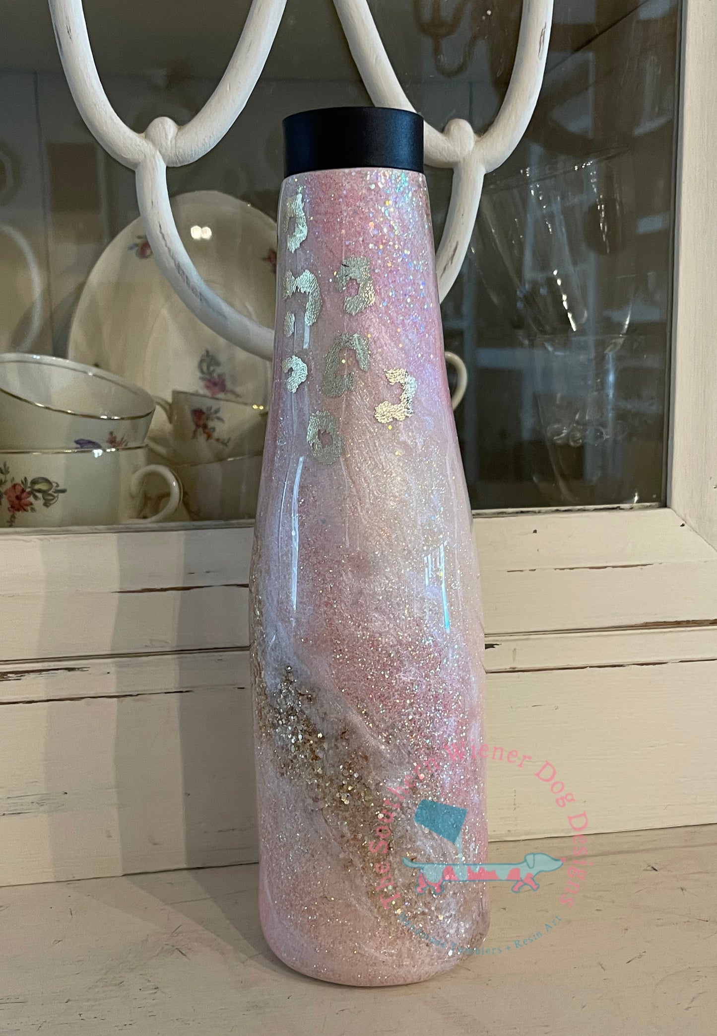 Pink swirl with leopard accents