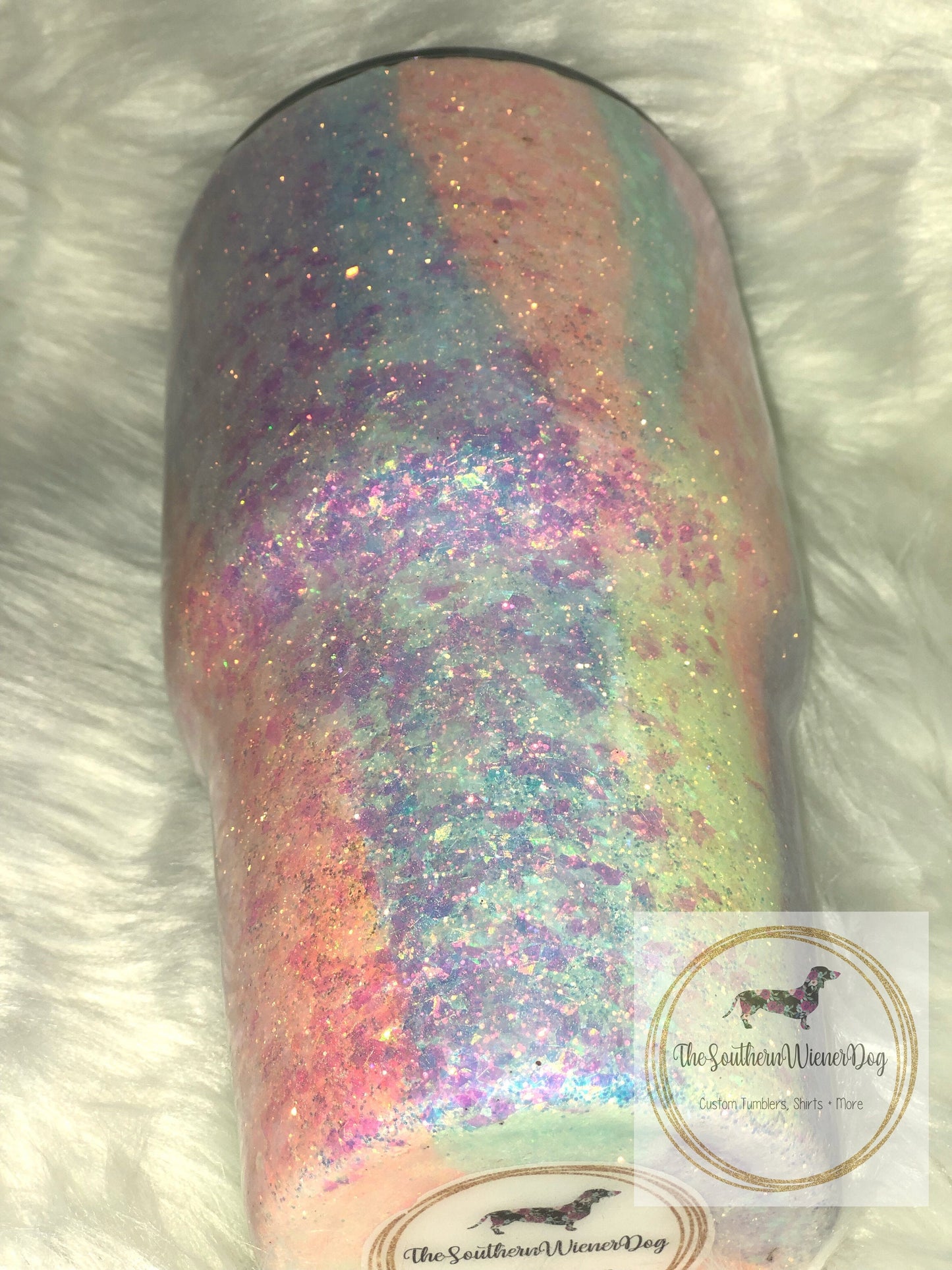 Custom Opal Rainbow Tumbler Dipped Stainless Steel