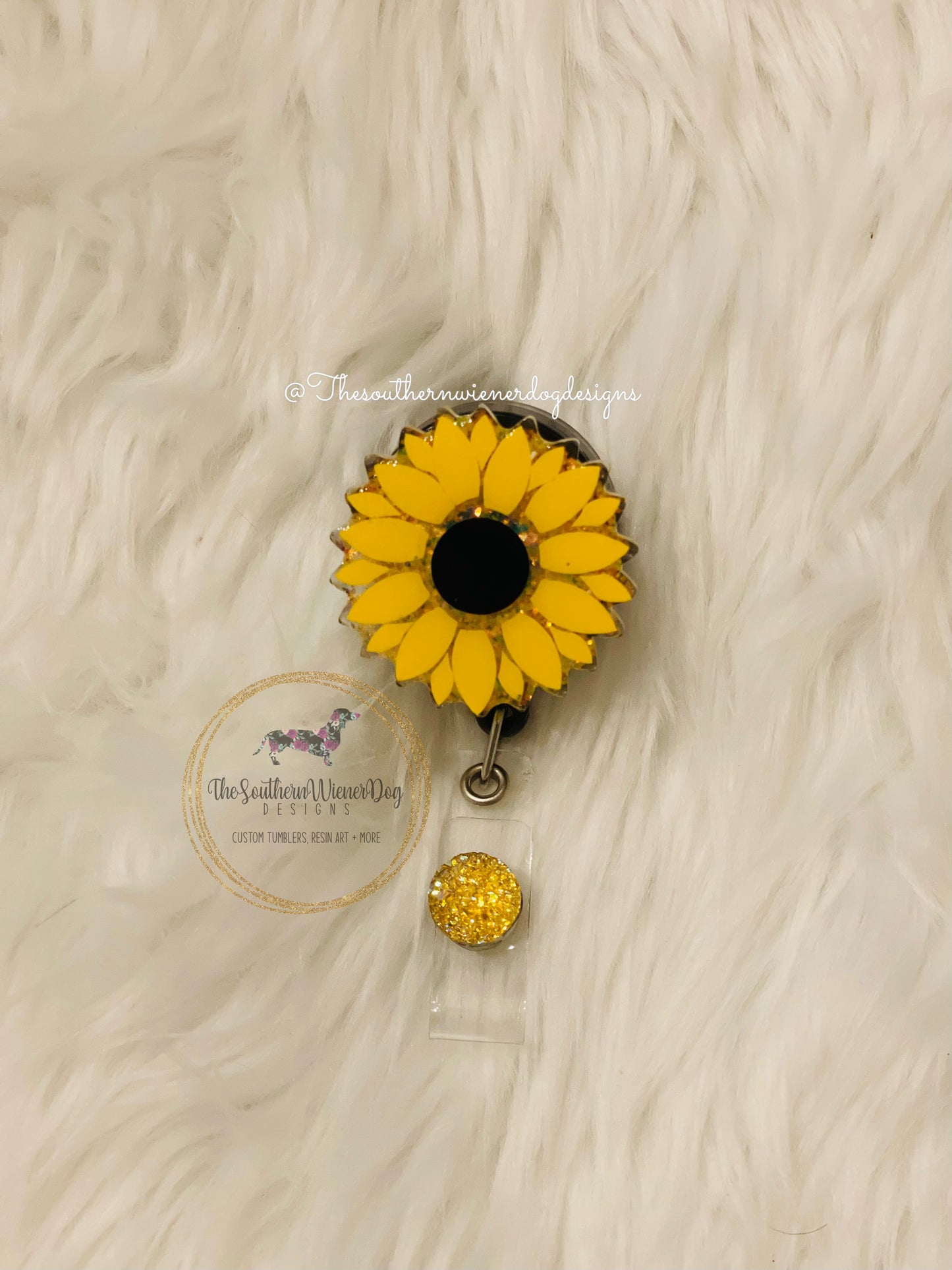 Sunflower Badge Reel