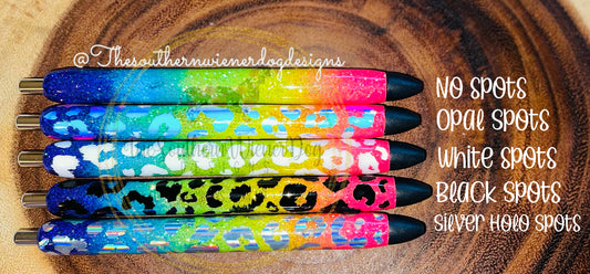 Rainbow Leopard Personalized Refillable Pen(s)