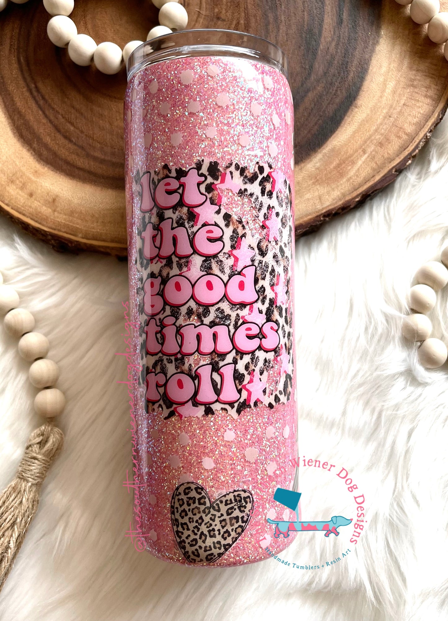 Let the Good times Roll Leopard Tumbler