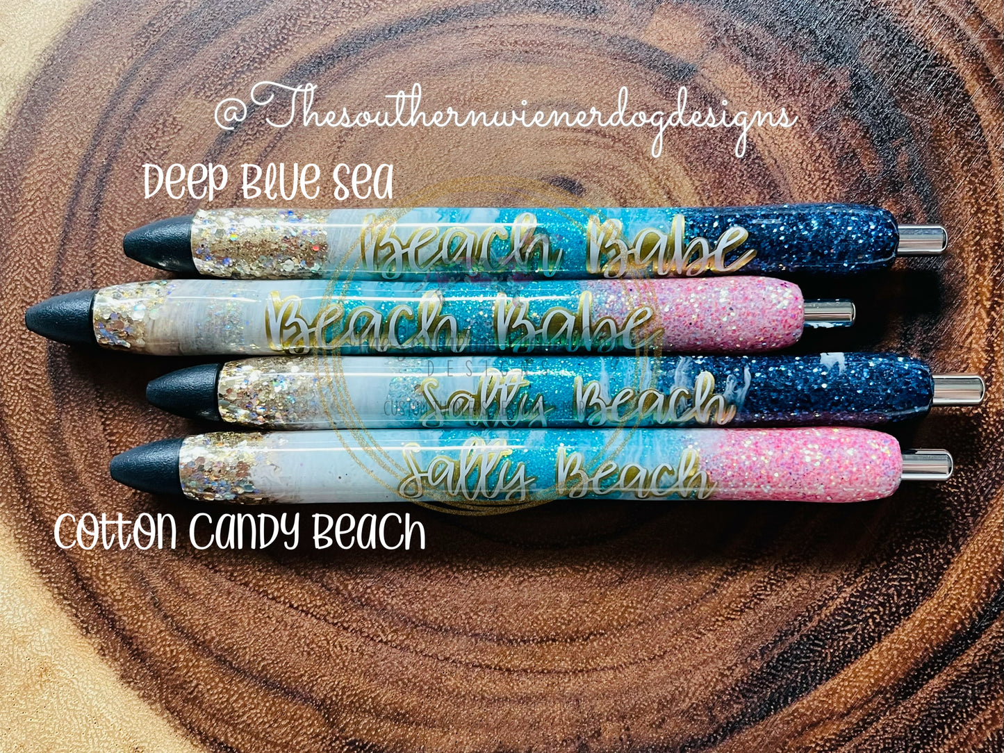 Custom Beach Glitter Pens